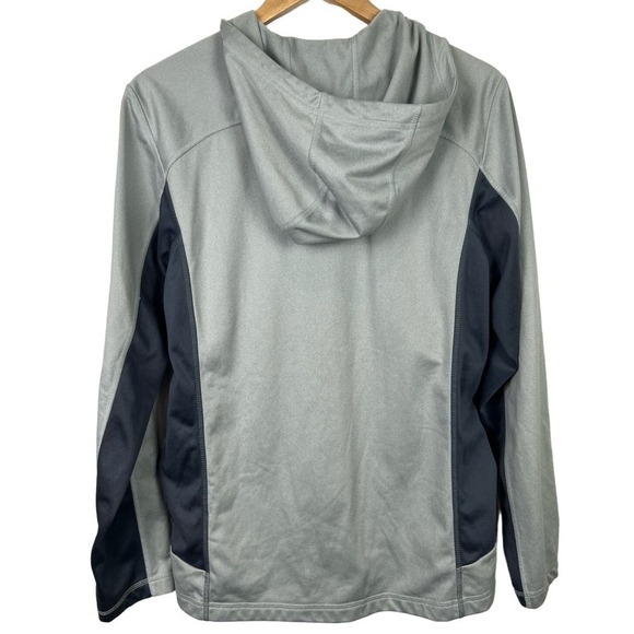 North Face Hoodie Jacket Men's Medium Gray Full-Zip Long Sleeve Zipper Pocket - Picture 2 of 6